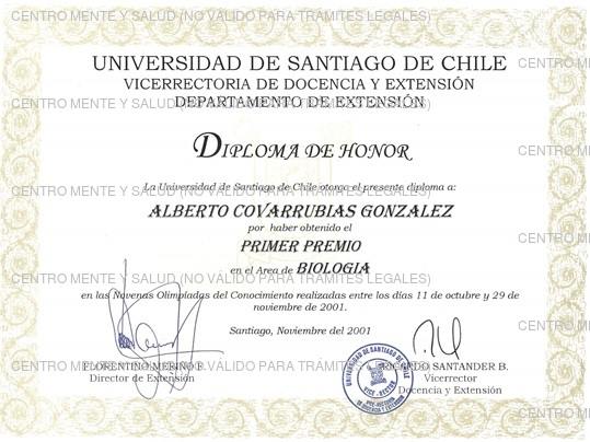 Primer Lugar Olimpiadas del Conocimiento 2001