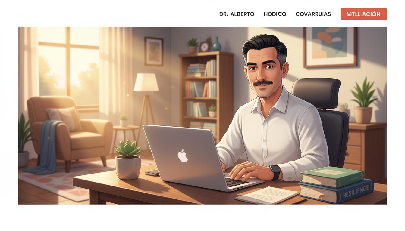 Ilustración de depresión en adultos con cansancio emocional y aislamiento