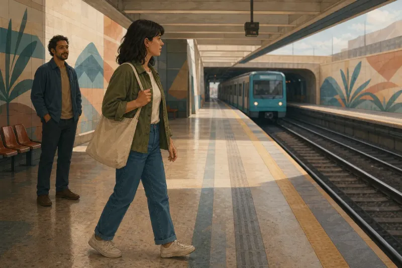 Práctica gradual y acordada en una estación de transporte público