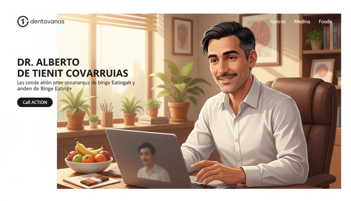 Ilustración clínica sobre trastorno por atracones en adultos