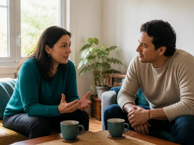 Conversación de apoyo ante preguntas sobre alimentación nocturna