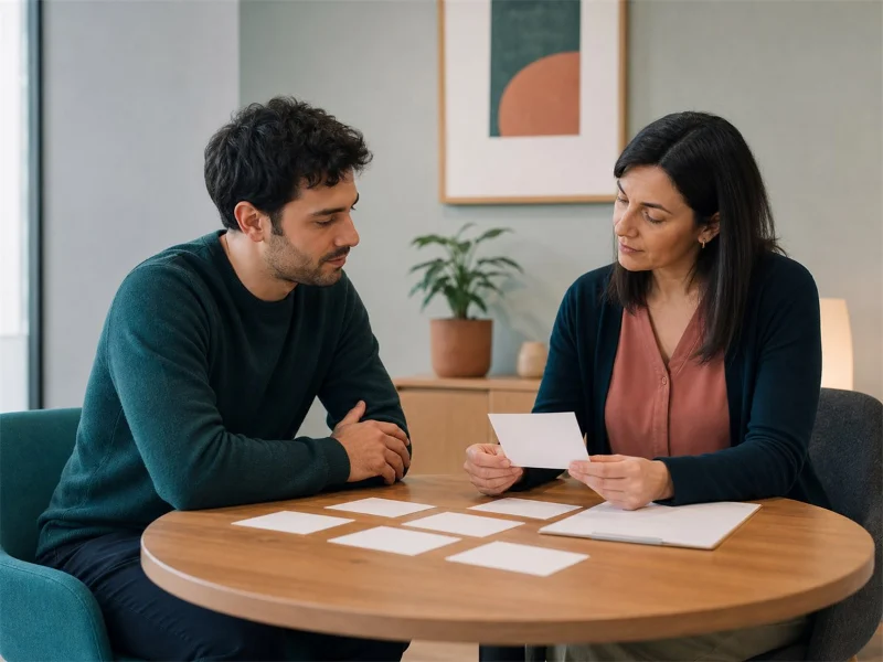Paciente y psiquiatra comparando opciones de tratamiento