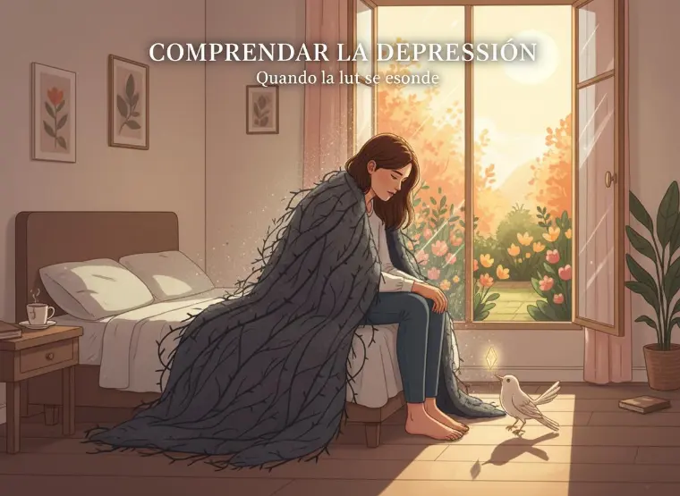 Esquema visual sobre depresión, desánimo y pérdida de interés