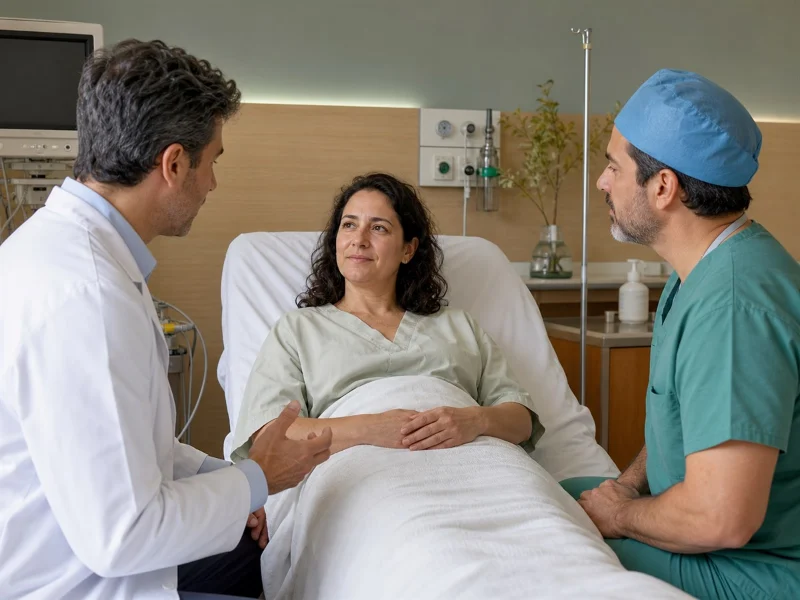 Conversación clínica antes de una sesión de terapia electroconvulsiva