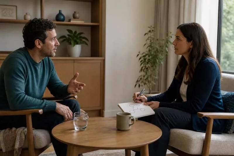 Evaluación clínica colaborativa entre dos adultos en consulta