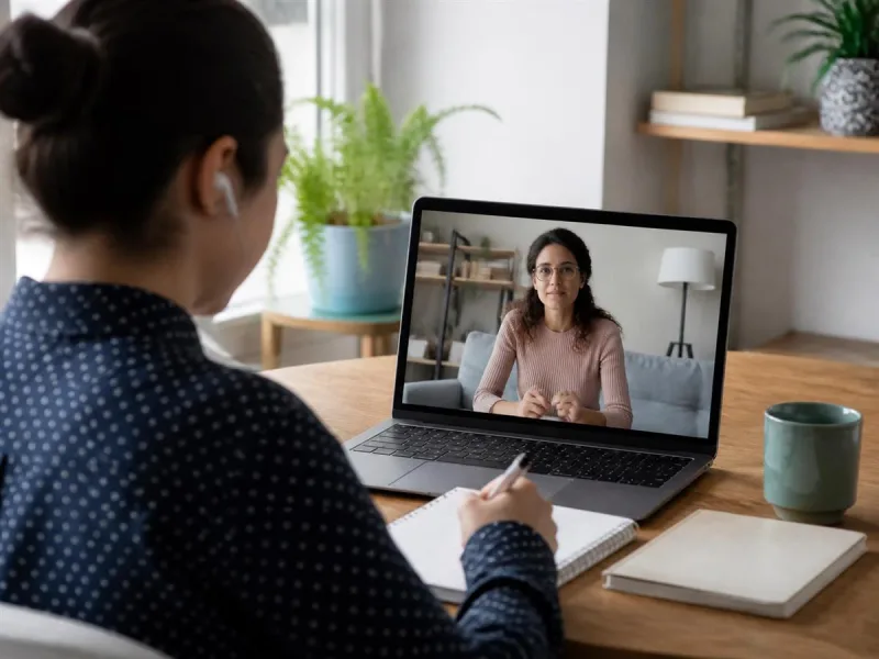 Consulta clínica por videollamada con registro de antecedentes