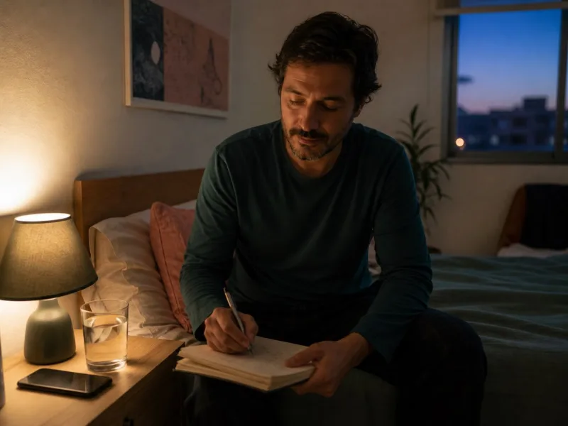 Adulto registra sueño y energía para distinguir insomnio de activación