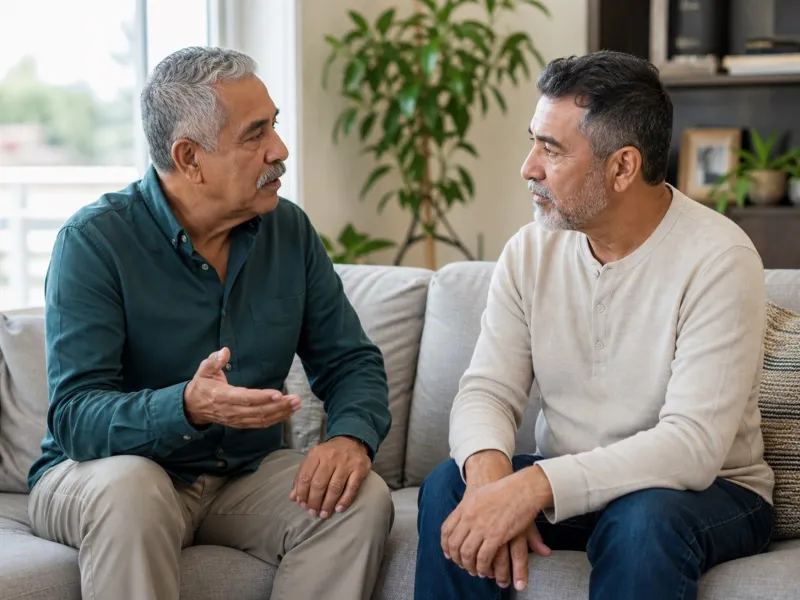 Adultos conversando sobre apoyo, límites y consentimiento
