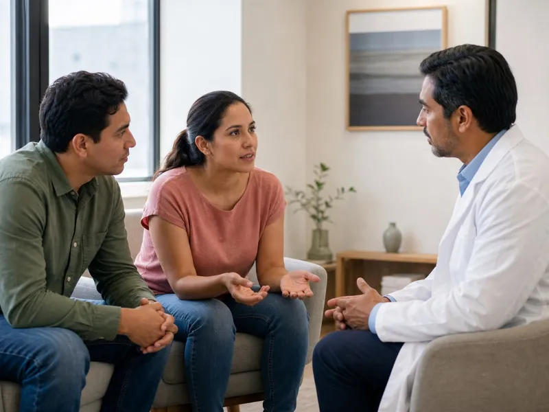 Conversación abierta entre paciente, persona de apoyo y profesional de salud