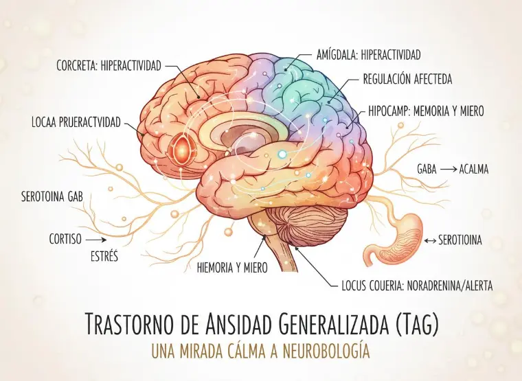 Neurobiología simple de la ansiedad generalizada